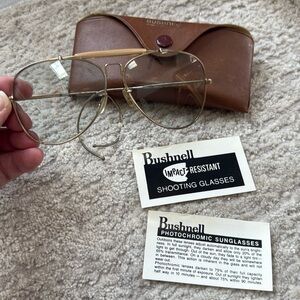 VINTAGE Bushnell Gray Tinted Shooting/ Photochromic Sunglasses-Excellent Cond.
